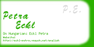 petra eckl business card